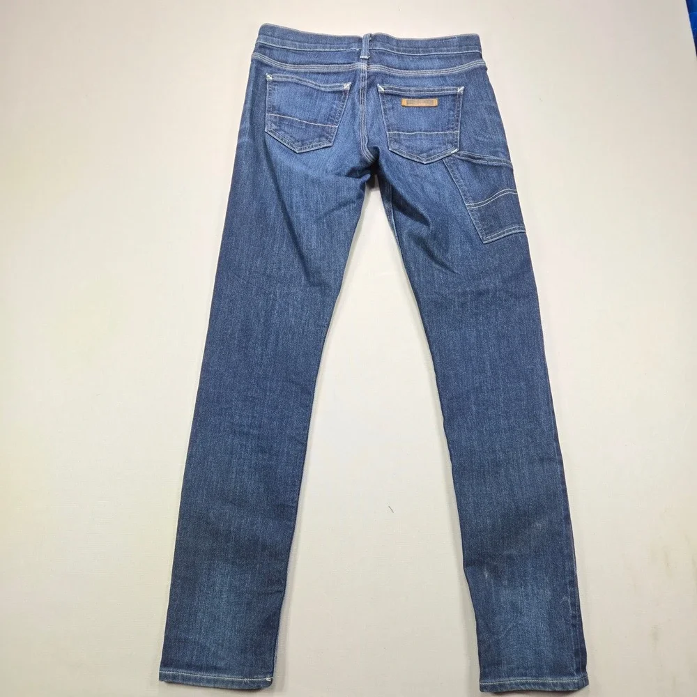 True Religion Carpenter Jeans Brianna Utility Slim Straight Dark Wash Womens 24 - Picture 2 of 15